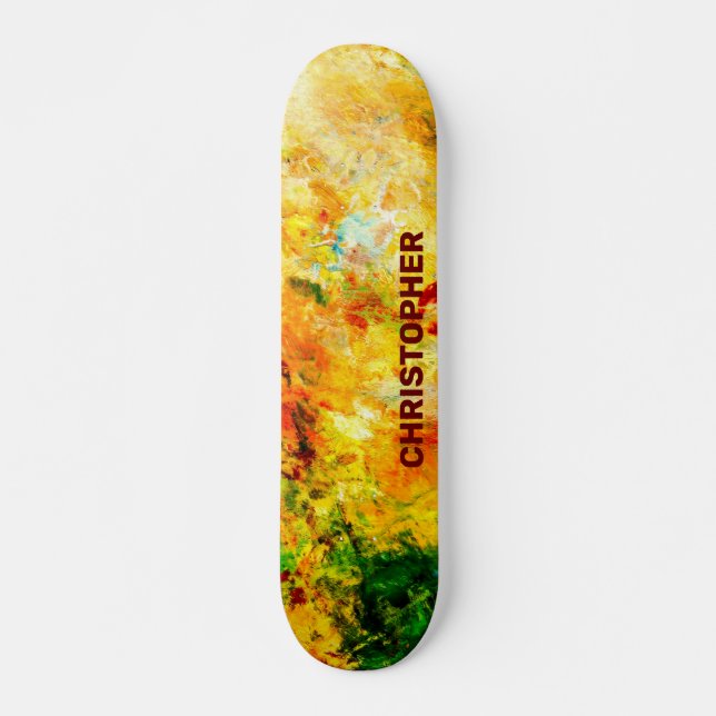Farbige Artist-Palette Skateboard (Vorne)