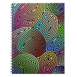 farbige asymmetrische abstrakte Formen Notizblock