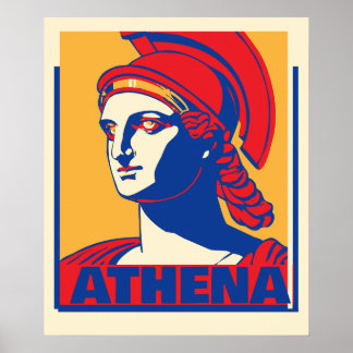 Farbige Athena Print Poster