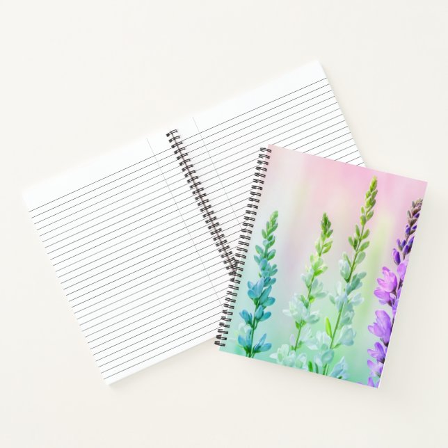 Farbige Ätherische Blumen Notizbuch (Innenseite)