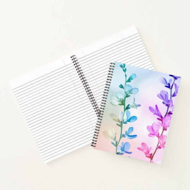 Farbige Ätherische Blumen Notizbuch (Innenseite)