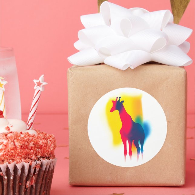 Farbige Aufkleber für die Silhouette Paint Giraffe (Party)