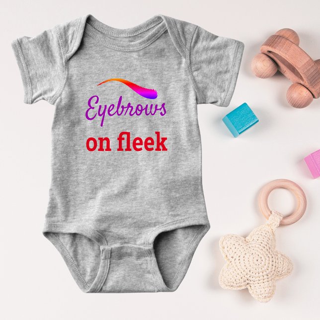 Farbige Augenbrauen auf Fleek Trendy Flawless, ZFJ Baby Strampler (Colorful Eyebrows on Fleek Trendy Flawless, ZFJ Baby Bodysuit)