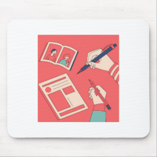 Farbige Ausdrucksstarke Digitale Kunstillustration Mousepad