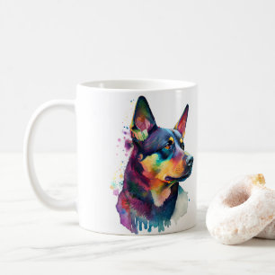 Farbige australische Kelpi Dog Tasse Kaffee, Cup