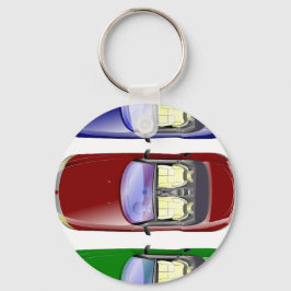 Farbige Autos Schlüsselanhänger