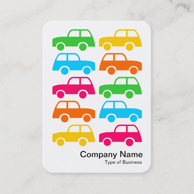 Farbige Autos Visitenkarte (Vorderseite)