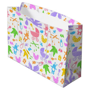 Farbige Baby Große Geschenktüte