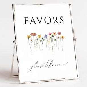 Farbige Baby-Party-Geschenke-Wildblumen-Schild Poster