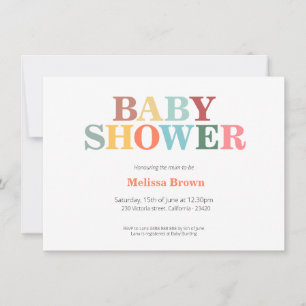 Farbige Babyparty-Einladung Einladung