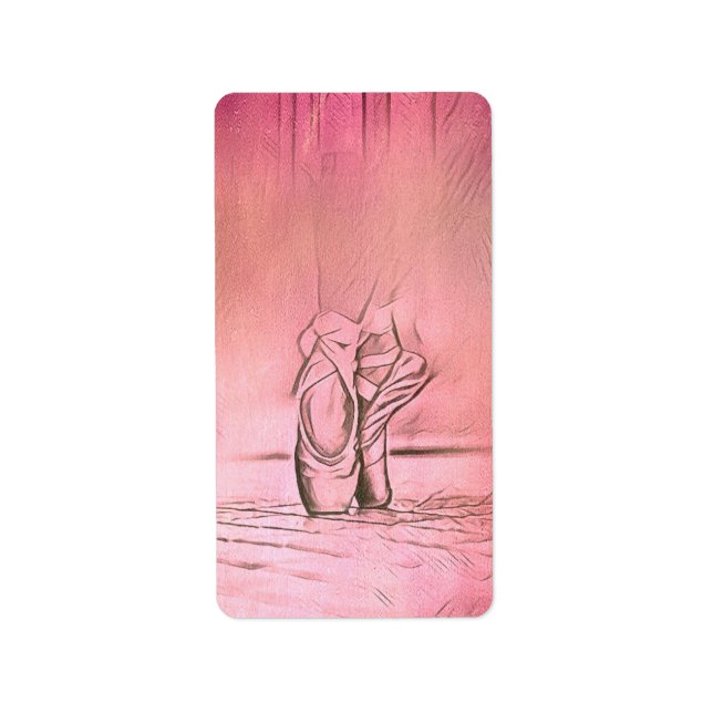 Farbige Ballet Shoes geben das Adressetikett zurüc (Vorne)