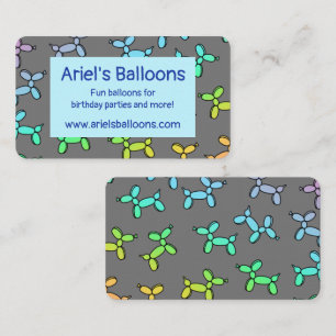 Farbige Ballon Twister Business Card Visitenkarte