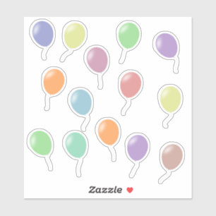 Farbige Ballonformen Aufkleber