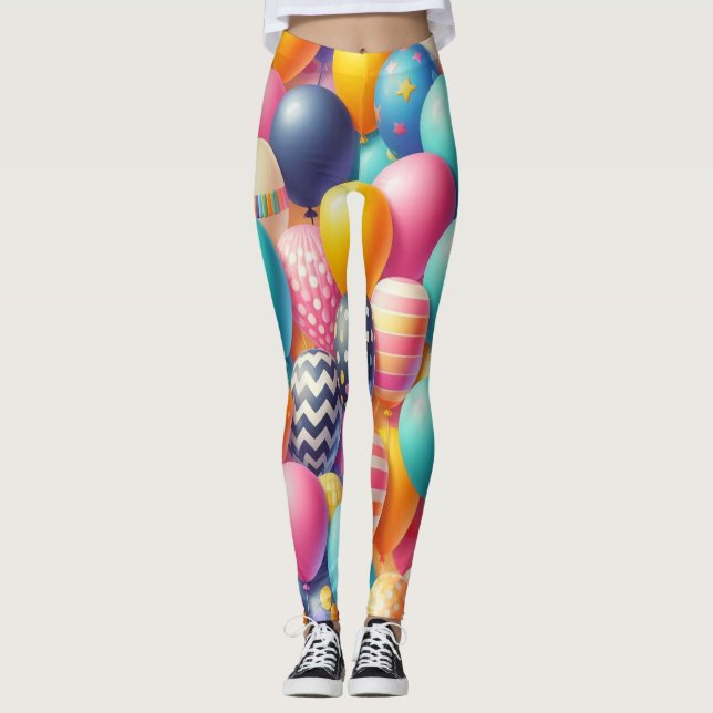 Farbige Ballonmuster Leggings (Vorderseite)