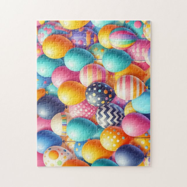 Farbige Ballonmuster Puzzle (Vertikal)