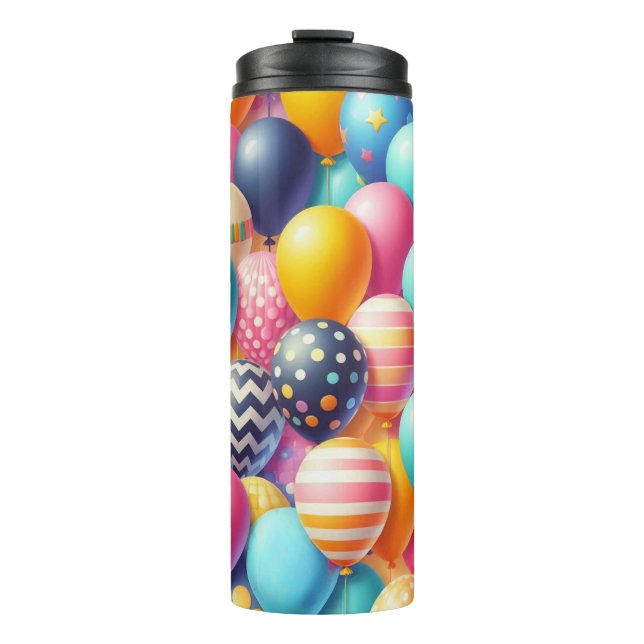 Farbige Ballonmuster Thermosbecher (Vorderseite)