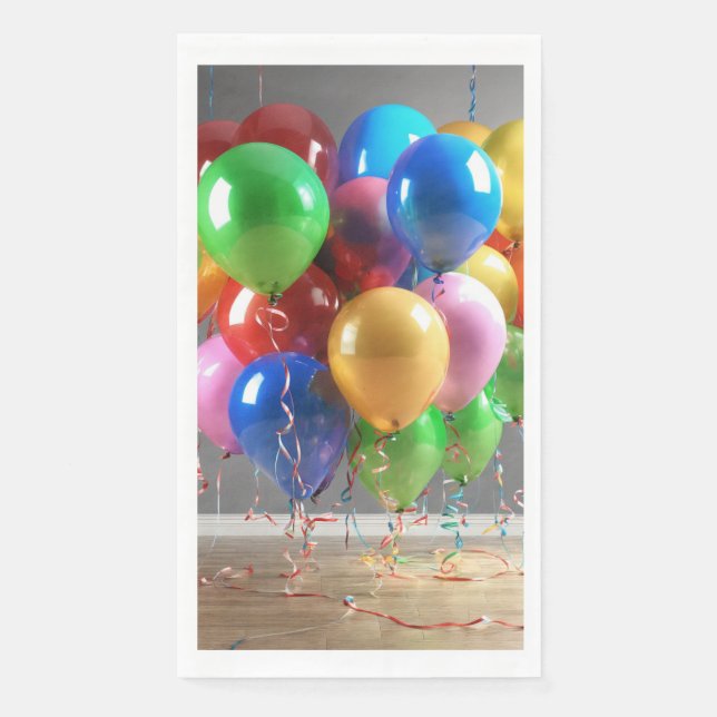 Farbige Ballons Papierserviette (Vorderseite)