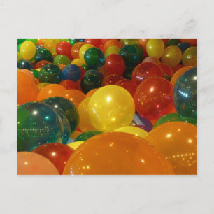 Farbige Ballons Party Design Postkarte