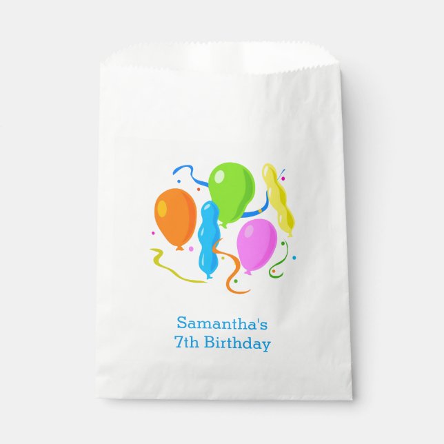 Farbige Balloons Custom Birthday Gevor Bag Geschenktütchen (Vorderseite)