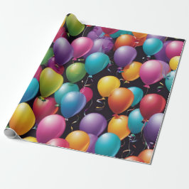 Farbige Balloons Geschenkpapier
