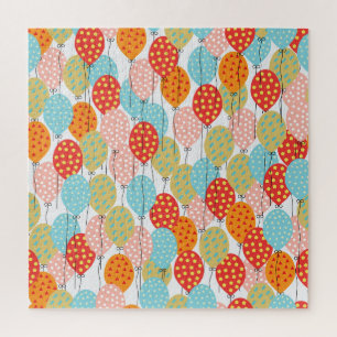 Farbige Balloons Variation Nahtloses Muster Puzzle