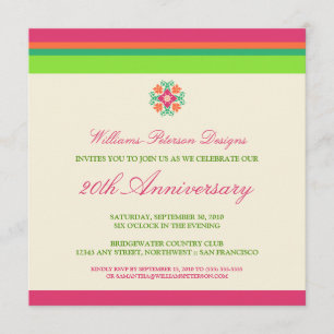 Farbige Bands Corporate Event-Einladung (Fuchsia Einladung