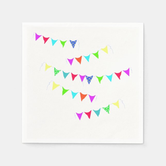 Farbige Banners Paper Napkins Serviette (Vorderseite)