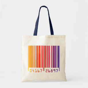 Farbige Barcode Tote Tasche