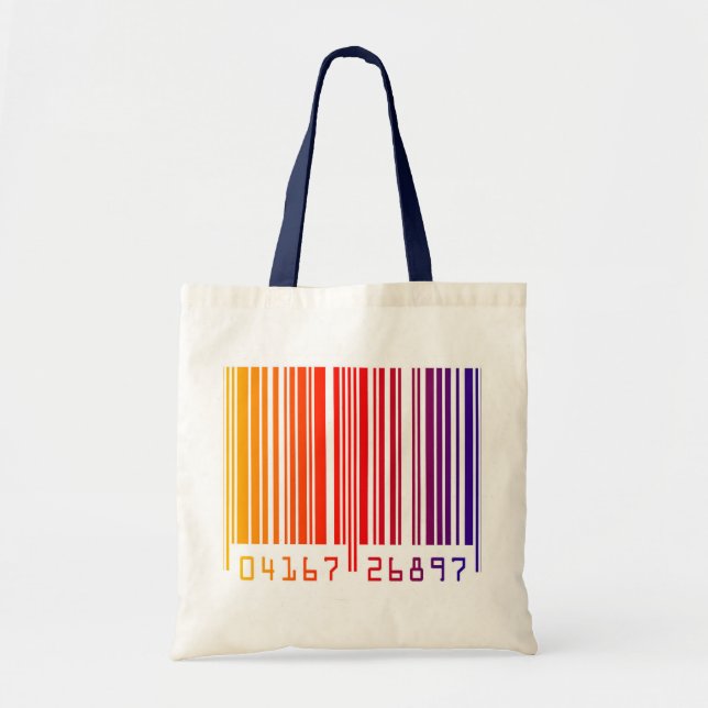 Farbige Barcode Tote Tasche (Vorne)