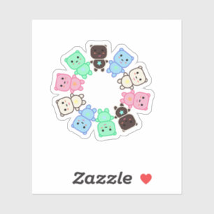 Farbige Bären Aufkleber