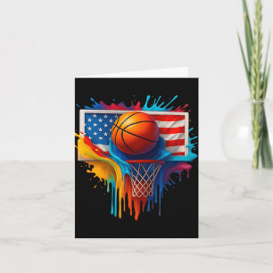 Farbige Basketball-Gefärbte Krawatte Farbschlauch Karte