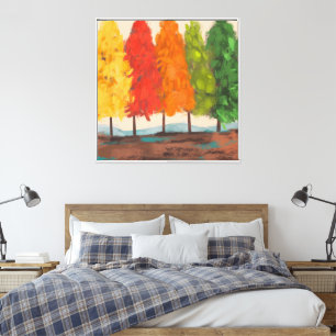 Farbige Baum Kunst Landschaft  Leinwanddruck