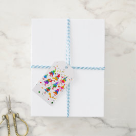 Farbige Bäume Geschenkanhänger