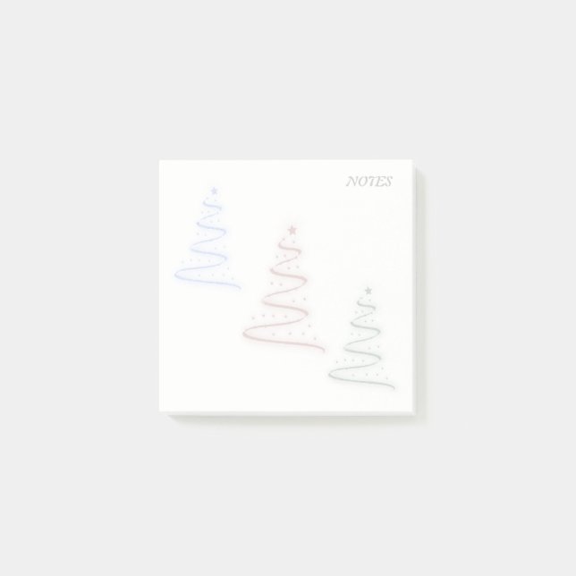 Farbige Bäume Post-it Klebezettel (Vorderseite)