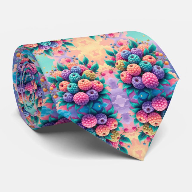 Farbige Beeren für den Vatertag Krawatte (Gerollt)