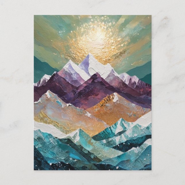Farbige Berge Postkarte (Vorderseite)
