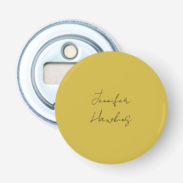 Farbige berufliche schlichte Handschrift Flaschenöffner (Vorderseite)