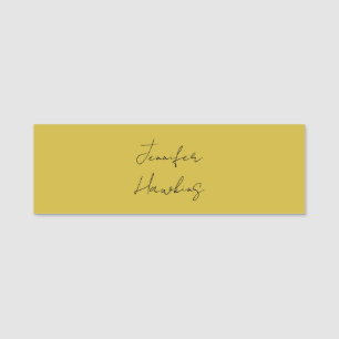 Farbige berufliche schlichte Handschrift Namensschild