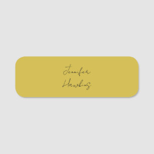 Farbige berufliche schlichte Handschrift Namensschild