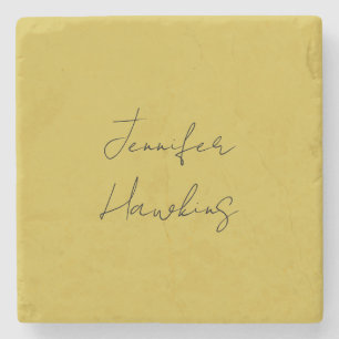 Farbige berufliche schlichte Handschrift Steinuntersetzer