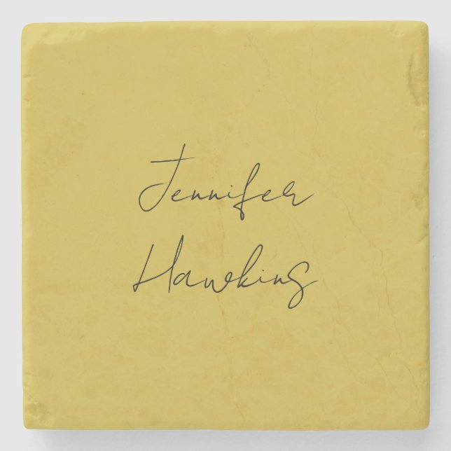 Farbige berufliche schlichte Handschrift Steinuntersetzer (Vorderseite)