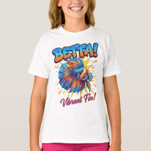 Farbige Betta-Fisch-T-Shirt – Lebendiger Flossensp T-Shirt