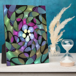 Farbige Bewegungen Abstrakte Trippy Fraktal Art Fotoplatte