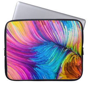 Farbige Bewegungsreihe. Abstrakte Gestaltung aus F Laptopschutzhülle