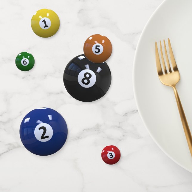 Farbige Billard-/Pool-Bälle Konfetti (Gruppe)