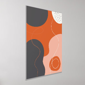 Farbige Bio Formen Modernes Art Poster 2