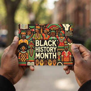 Farbige Black History Month Zeigt Schwarze Kultur Postkarte