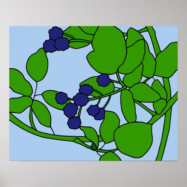 Farbige BlackBerry Motif Poster (Vorne)