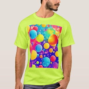 Farbige Blasen-Abstrakte Kunst T-Shirt