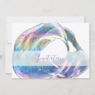 Farbige Blasen Geburtstagsfeier Einladung